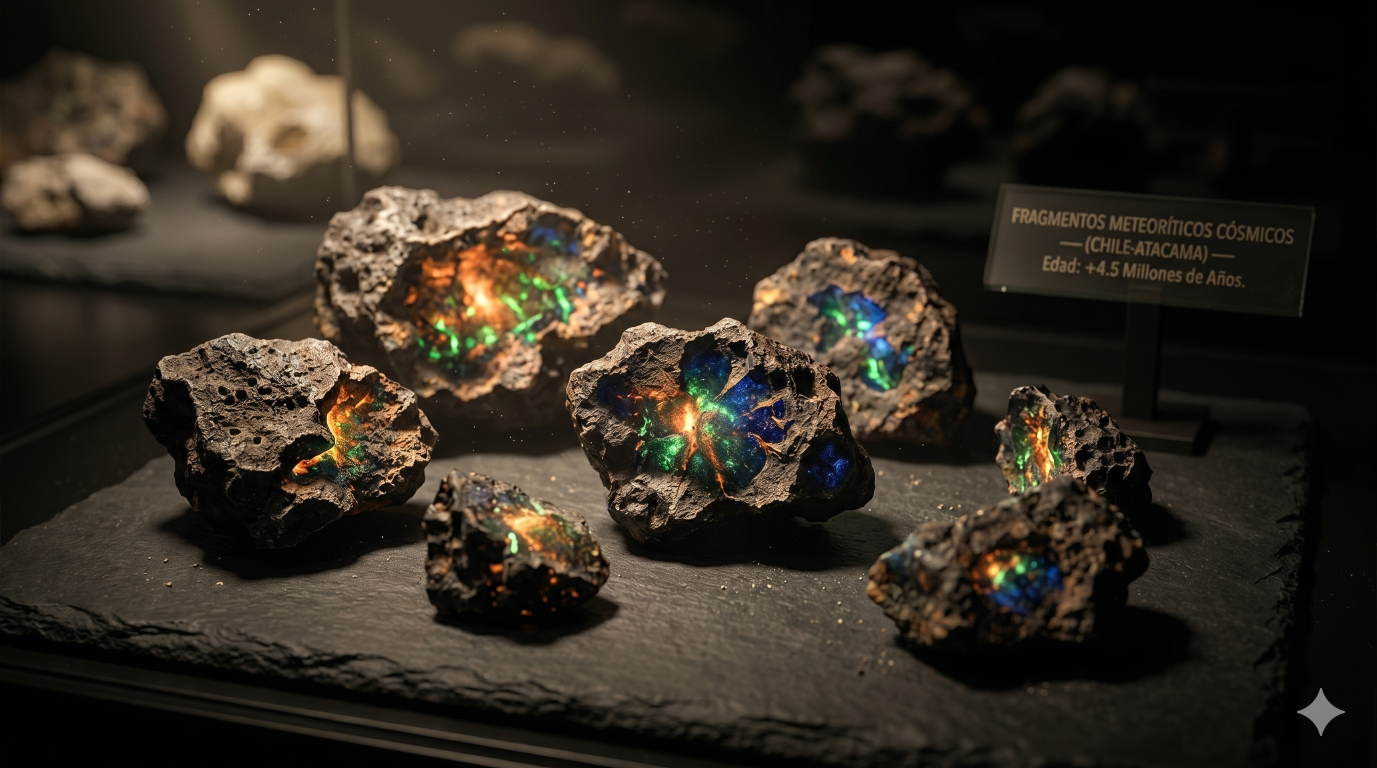 Muestra de Meteoritos Brillantes